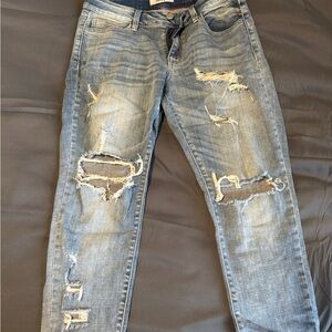 Refuge Light Blue Distressed Boyfriend Jeans